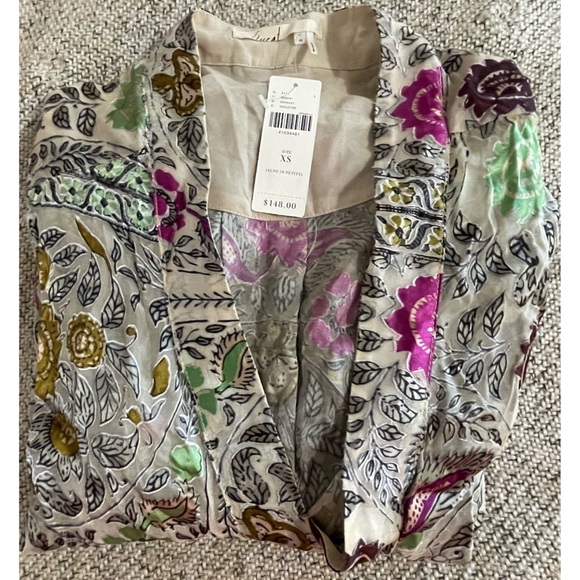 Anthropologie Flower Paisley Wrap Blouse NWT Size XS - Picture 7 of 11